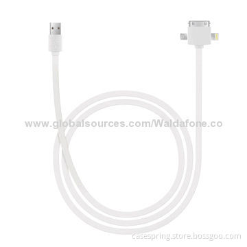 3-in-1 USB Charger Sync Cable for Apple 30-pin, Mini USB and Micro USB Port
